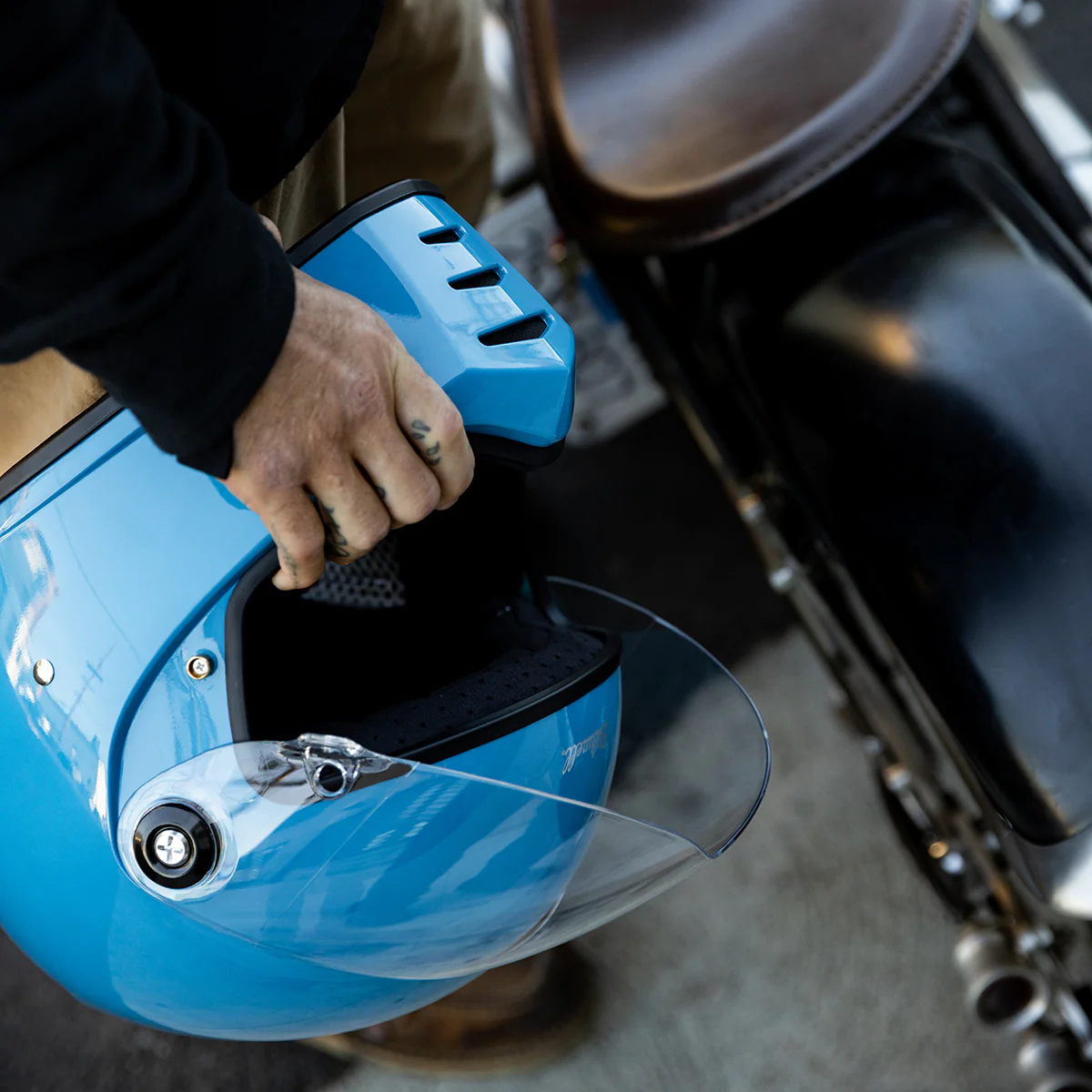 CLOSEOUT Lane Splitter Helmet - Gloss Tahoe Blue - Image 14