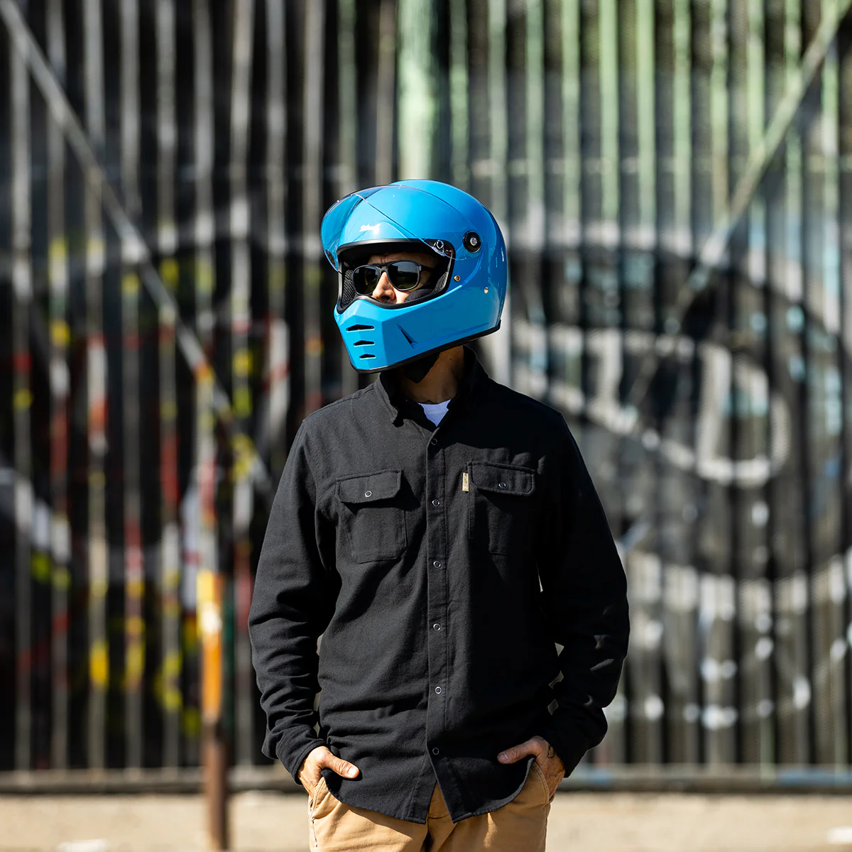 CLOSEOUT Lane Splitter Helmet - Gloss Tahoe Blue - Image 16