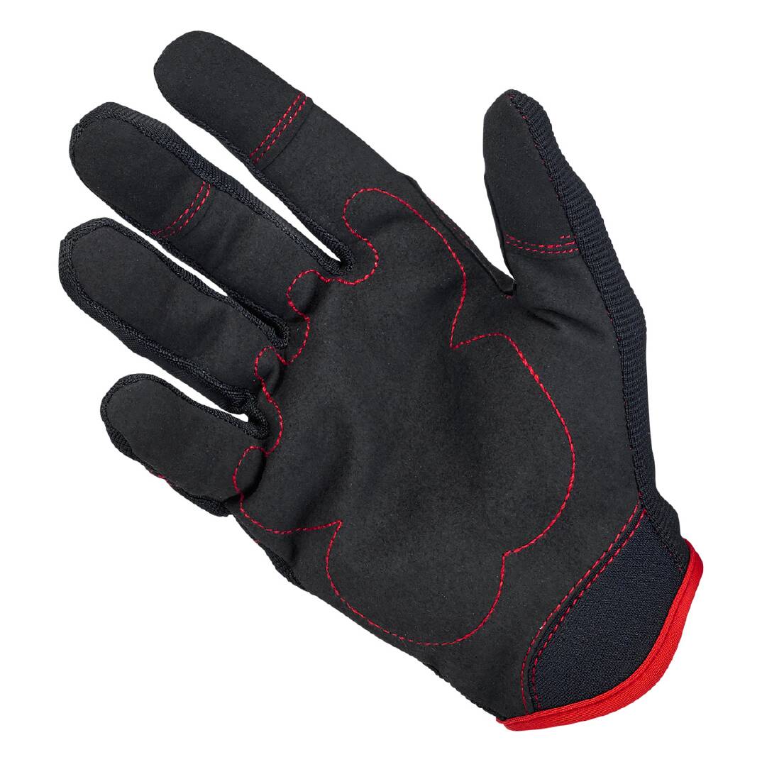 CLOSEOUT Moto Gloves - Black/Red - SIZE X-SMALL ONLY - Image 2