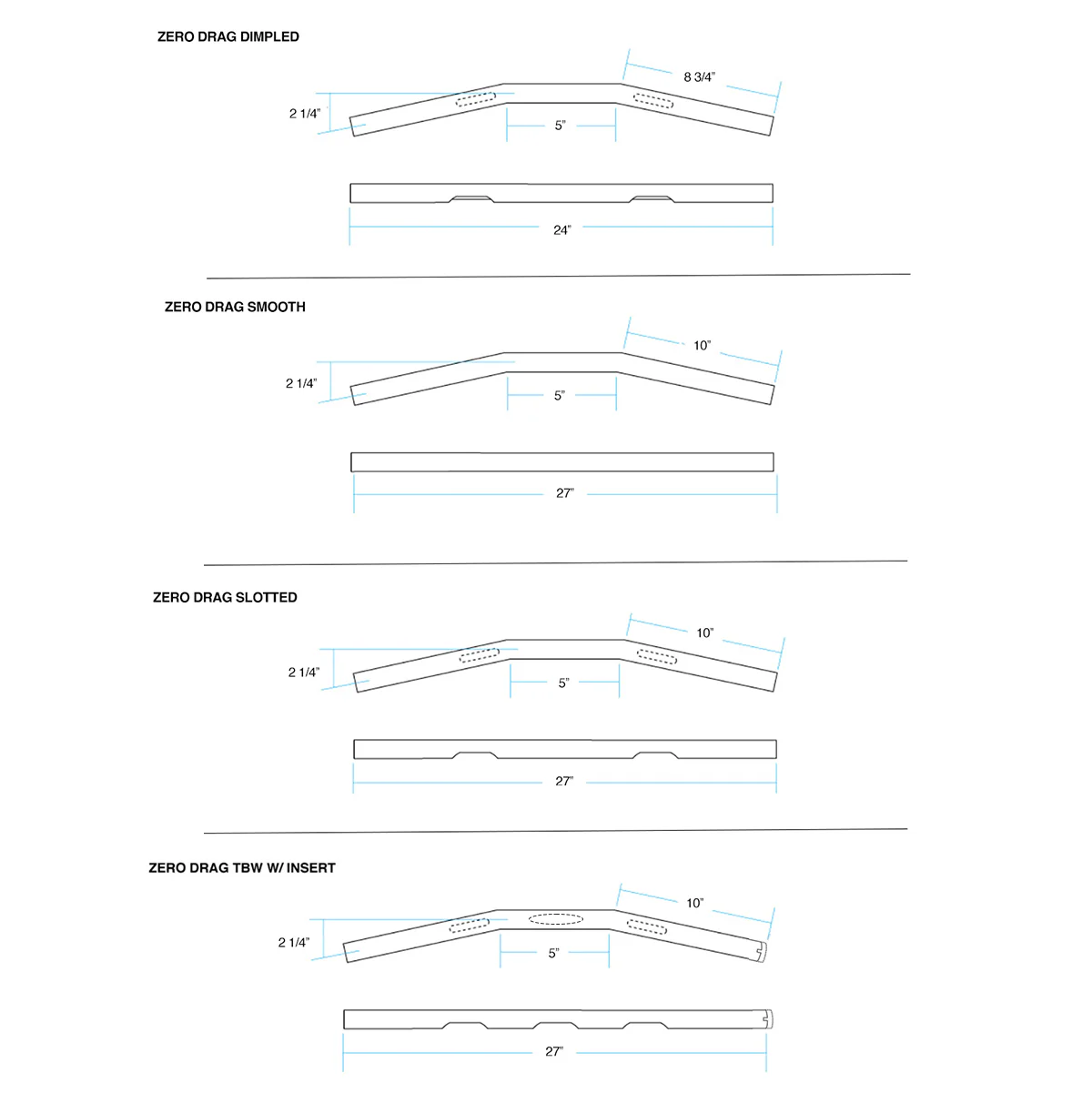 CLOSEOUT Zero Drag - 1" Chrome - Image 9