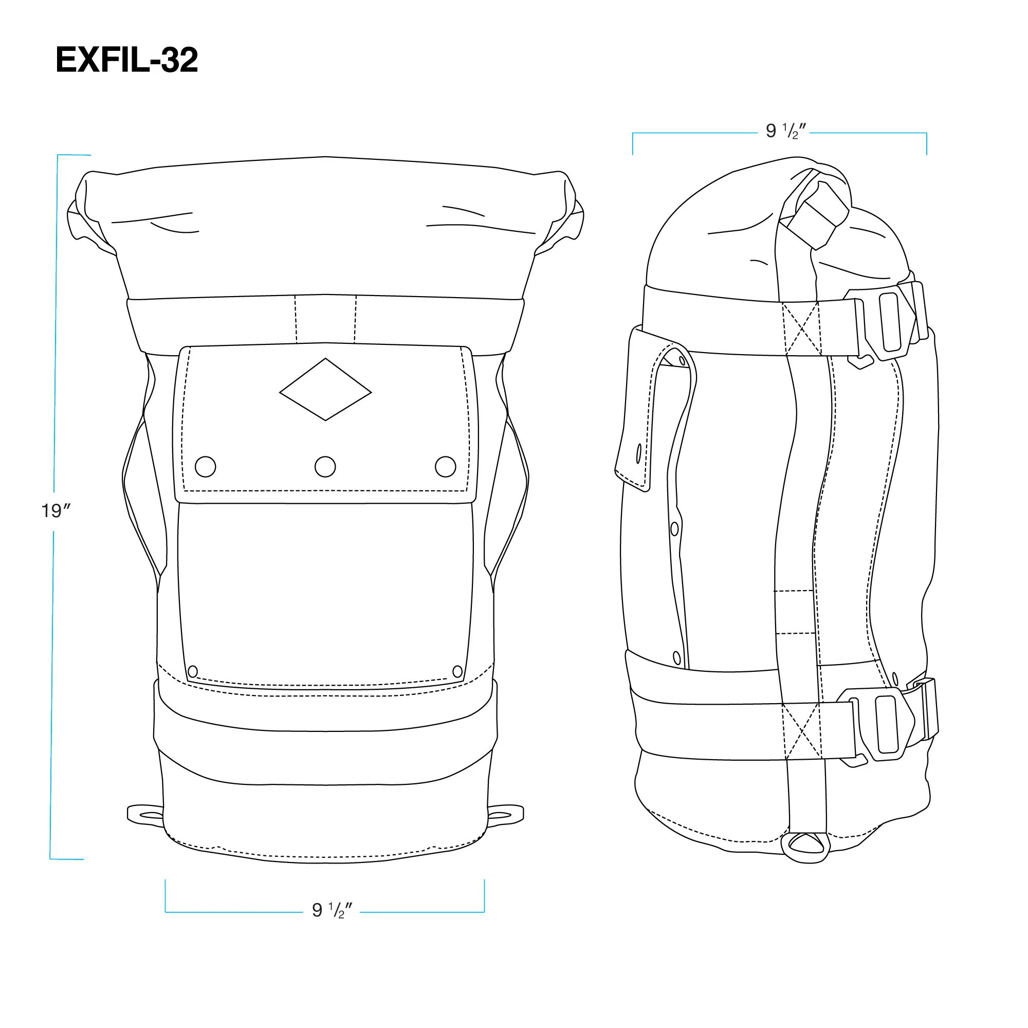 EXFIL-32 Sissy Bar Bag - Natural - Image 16
