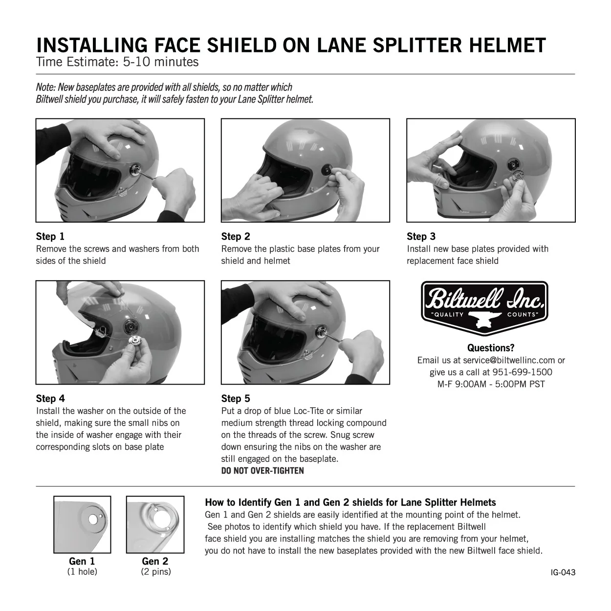 Helmet Shield Gen 1 Baseplate Kit Set - Image 3