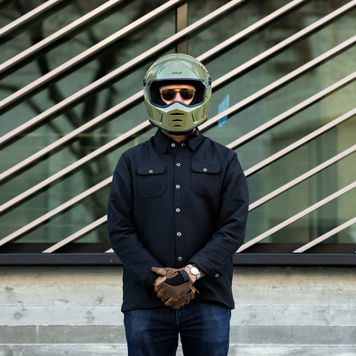 Lane Splitter Helmet - Gloss Olive Green - Image 19
