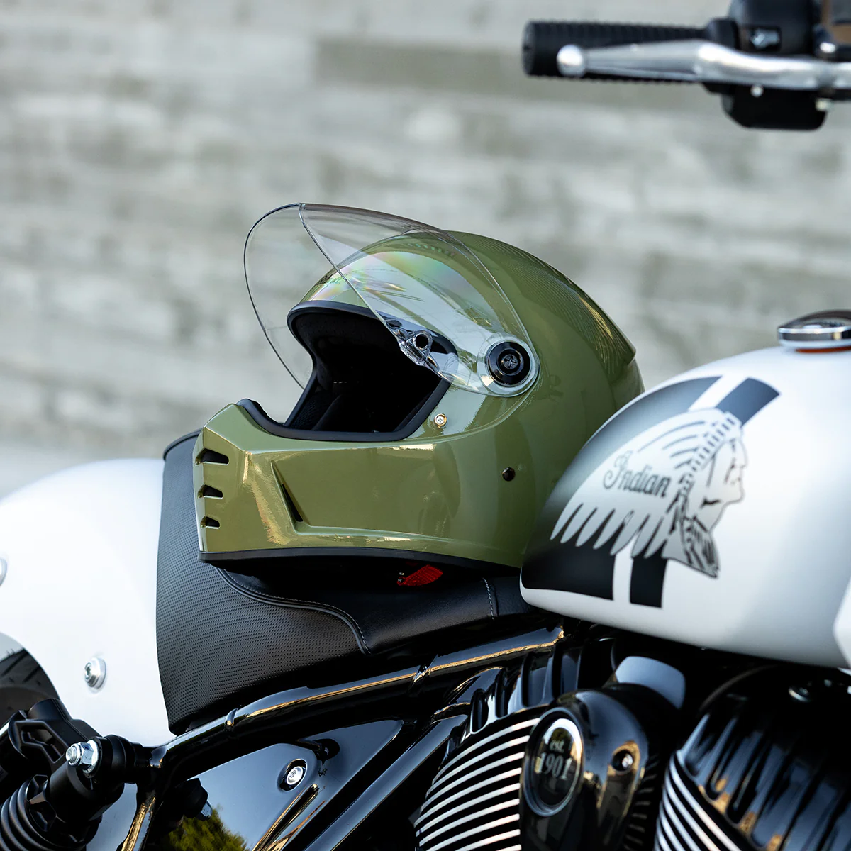 Lane Splitter Helmet - Gloss Olive Green - Image 21
