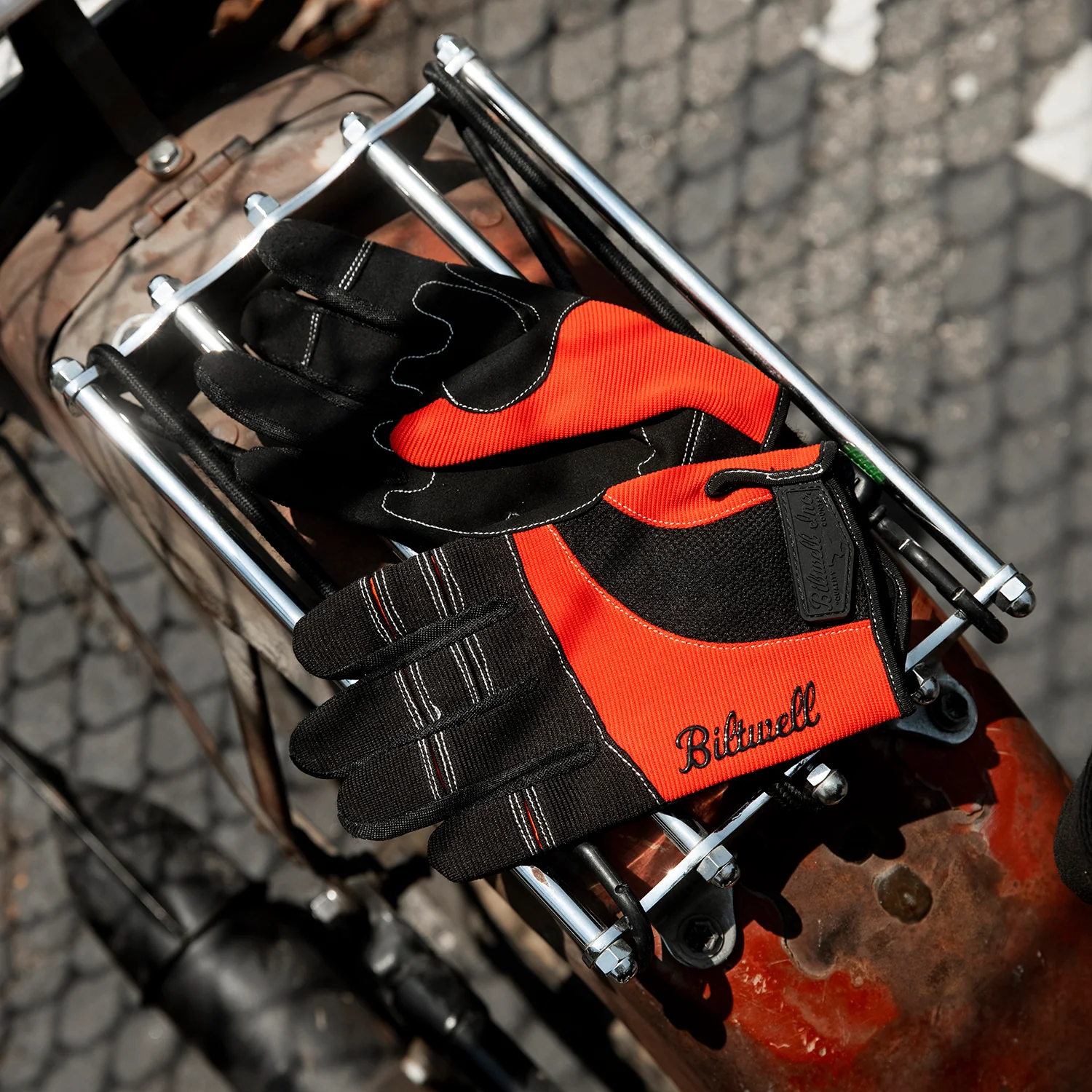 Moto Gloves - Orange/Black - Image 11