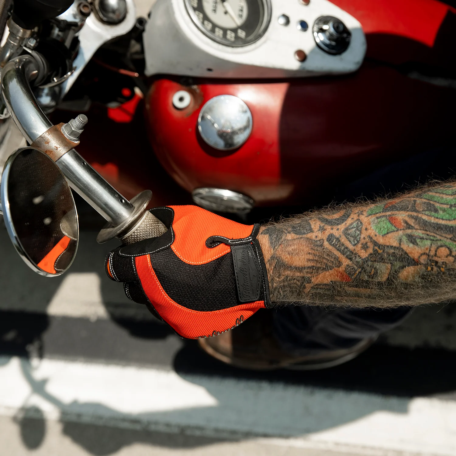 Moto Gloves - Orange/Black - Image 15