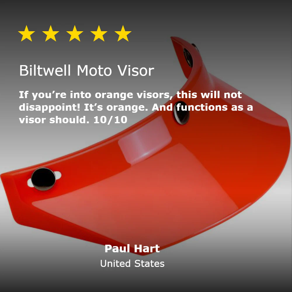 Moto Visor - Orange - Image 6