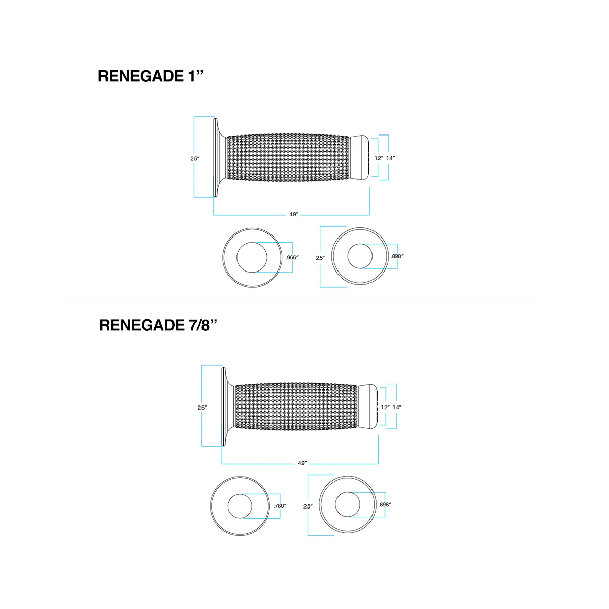 Renegade TPV Grips - White - Image 12