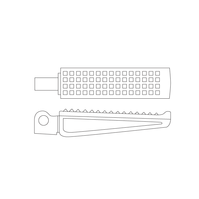 Sanderson Foot Pegs HD Classic - Black Electroplate - Image 14