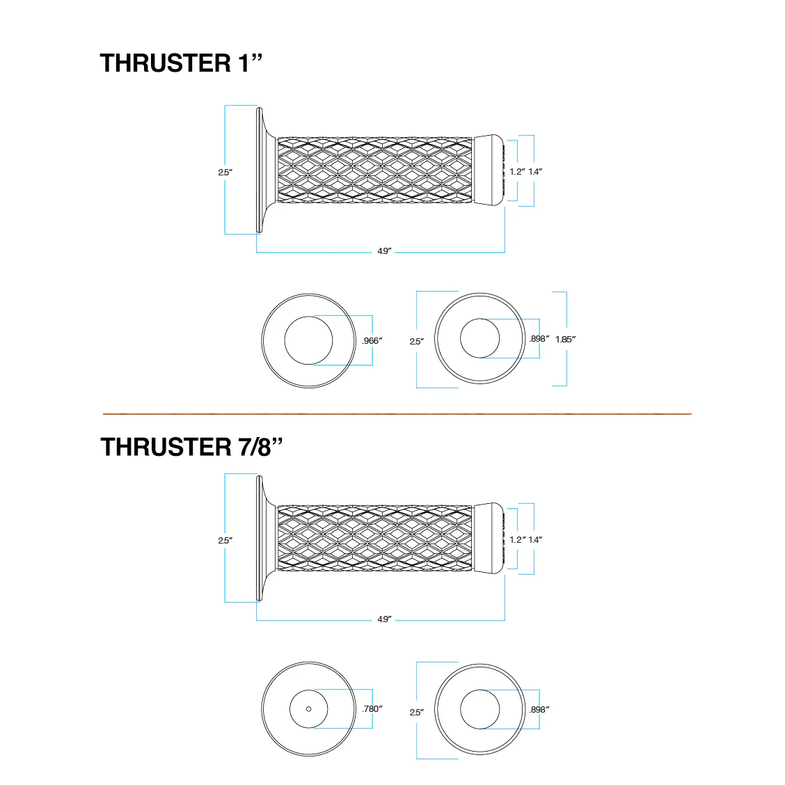 Thruster TPV Grips - White - Image 12