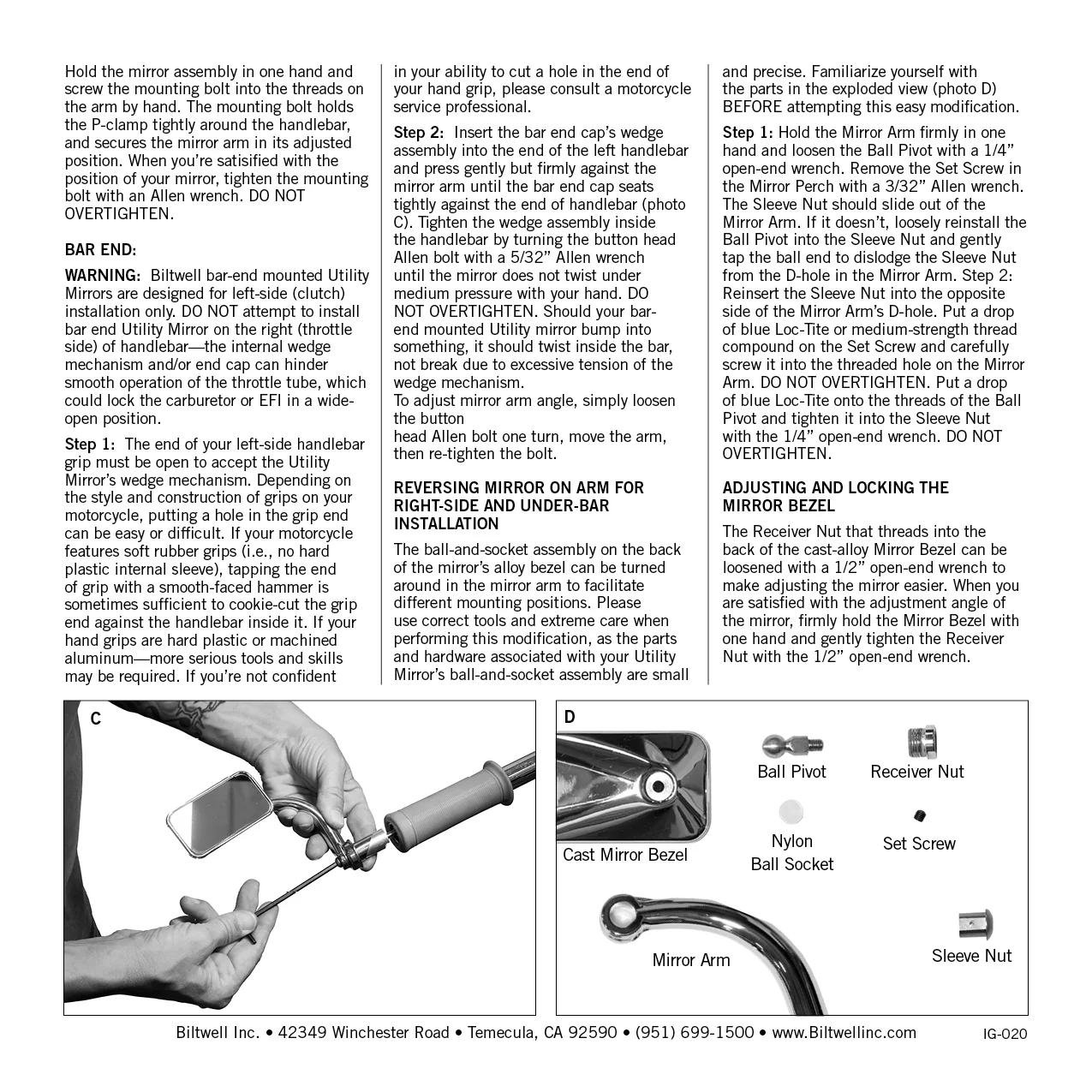 Utility Mirror Round CE Clamp-on - Black - Image 4
