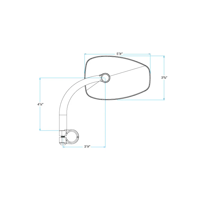 Utility Mirror Teardrop CE Clamp-on - Black - Image 5
