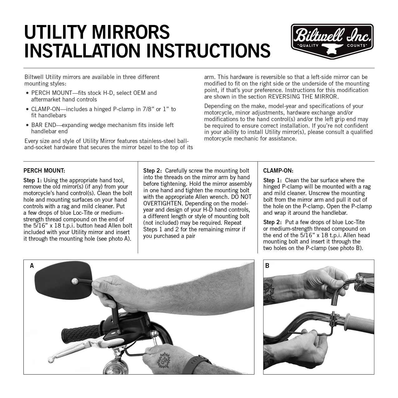 Utility Mirror Teardrop CE Perch Mount - Chrome - Image 4
